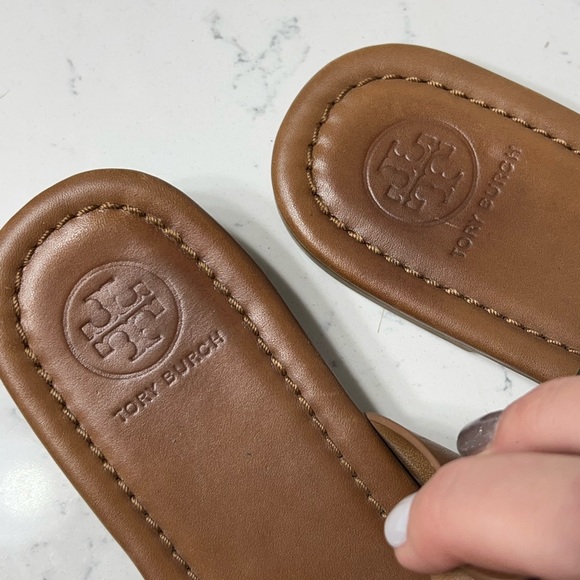 Tory Burch Tan Claire Sandals, Rohan Tan, Size 9 - Picture 4 of 10